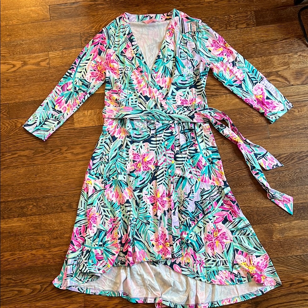 Lilly Pulitzer midi Wrap Dress with Belt